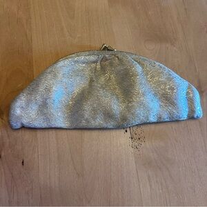 Tapestry Gold / Silver Blend Vintage Clutch Bag with sheer scarf